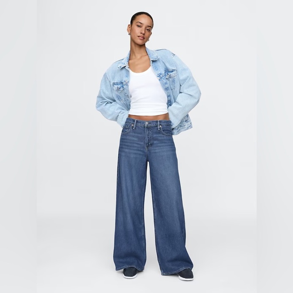 NWT! GAP Mid Rise UltraSoft Baggy Jeans - Multiple 🩷